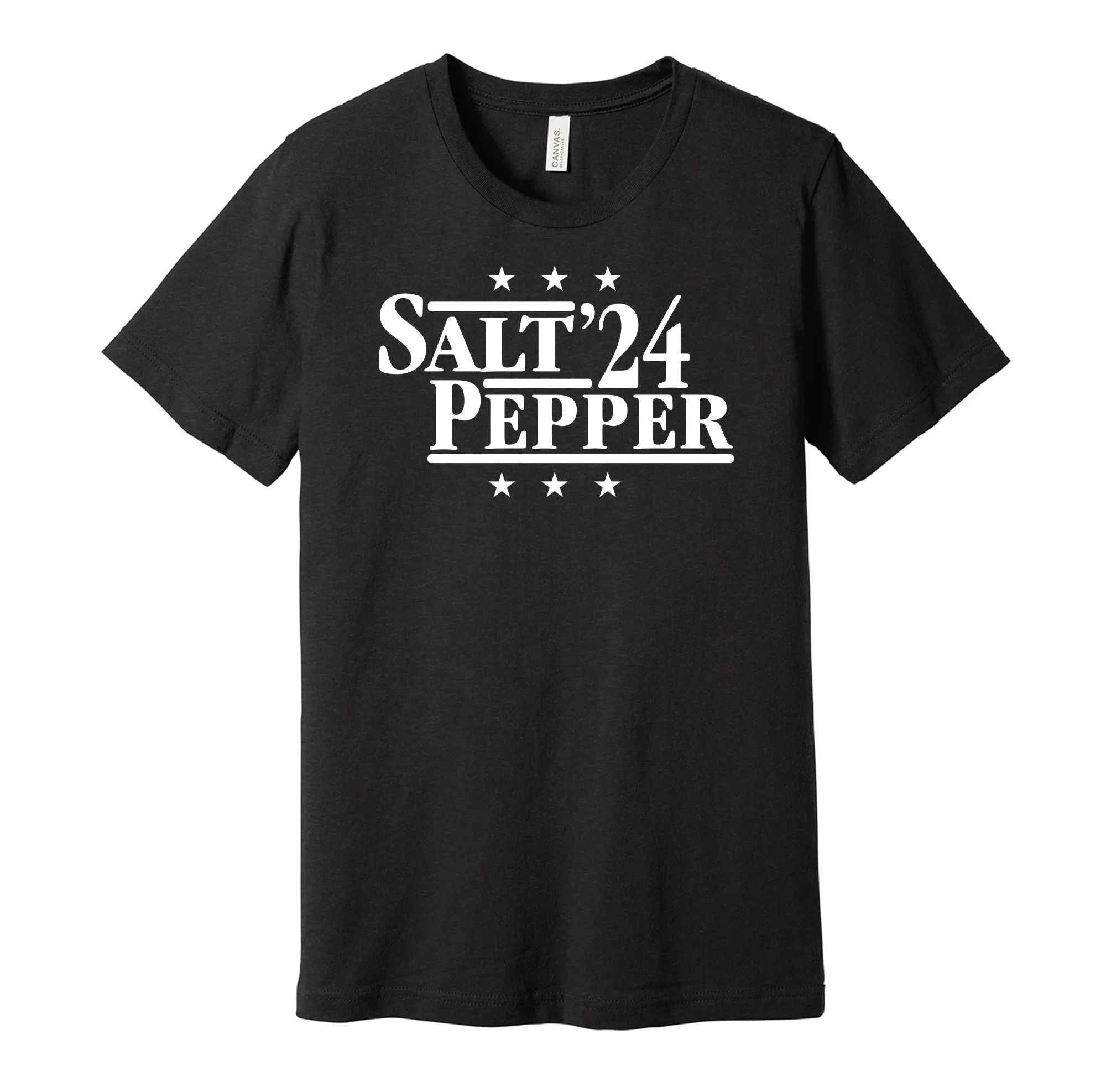Salt & Pepper '24 - Food Lover Political Campaign Parody T-Shirt - Hyper Than Hype Shirts