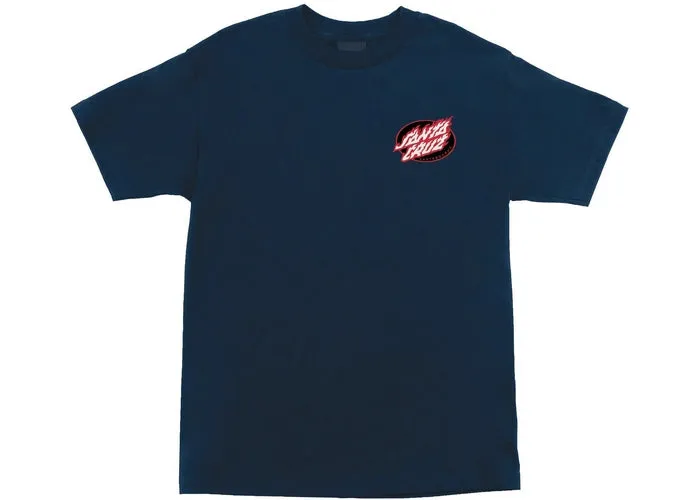 Santa Cruz True Oval Flame Dot T-Shirt Navy