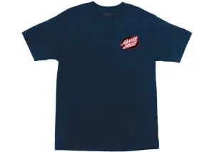 Santa Cruz True Oval Flame Dot T-Shirt Navy