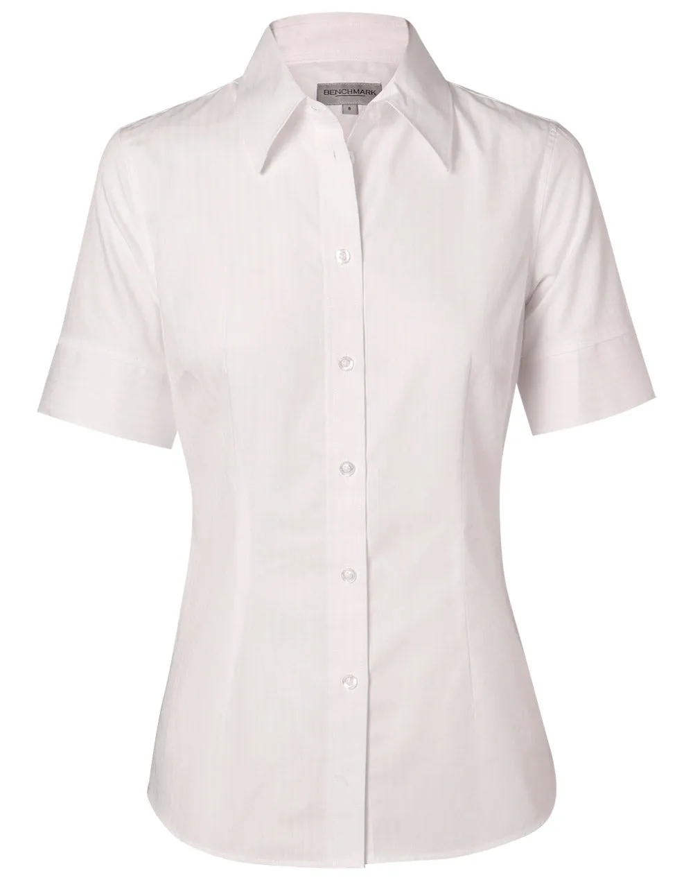 Self Stripe Short Sleeve Ladies Shirt