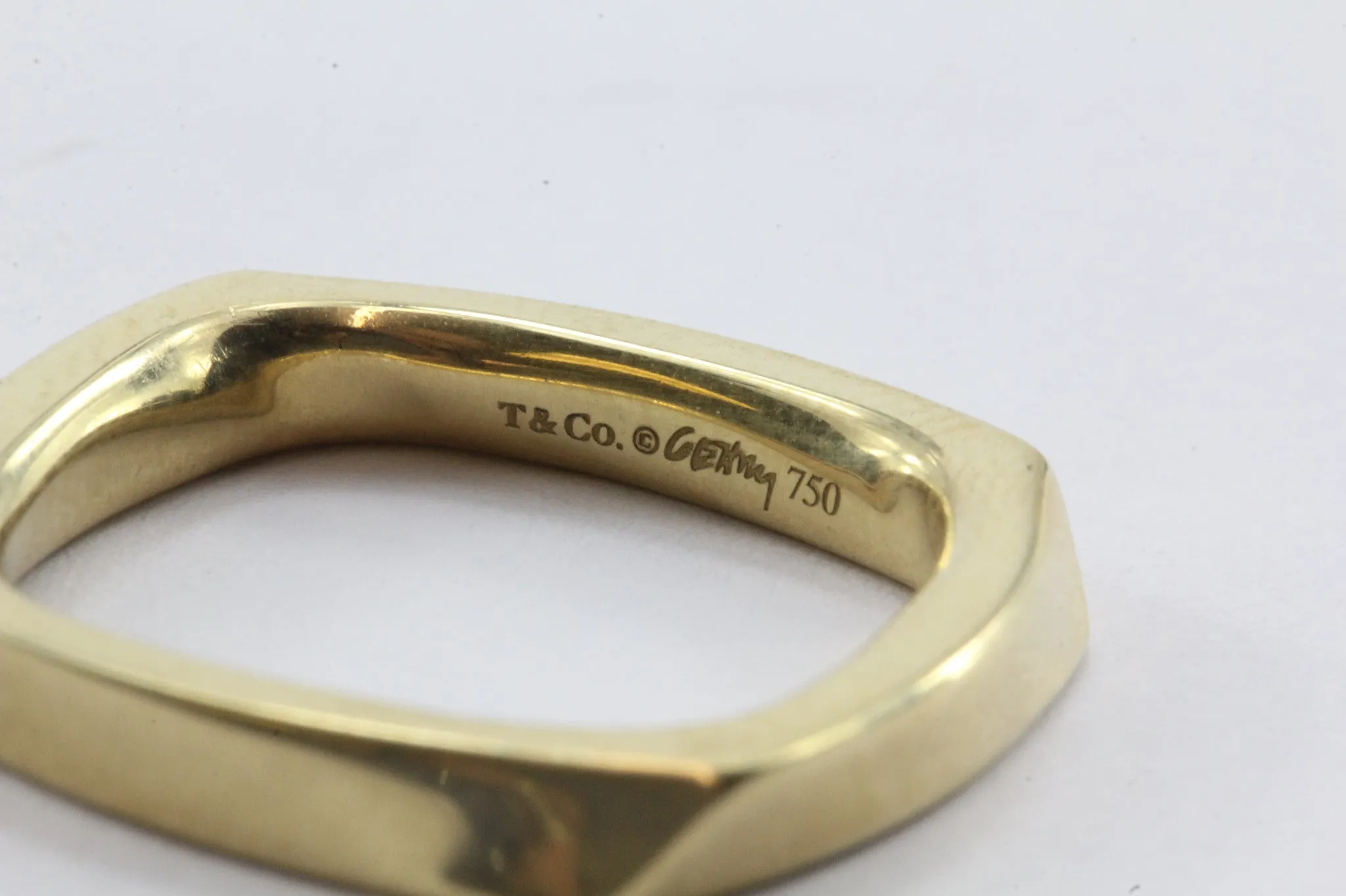 Set of 3 Tiffany & Co 750 18K White & Yellow Gold Frank Gehry Torque Ring Bands