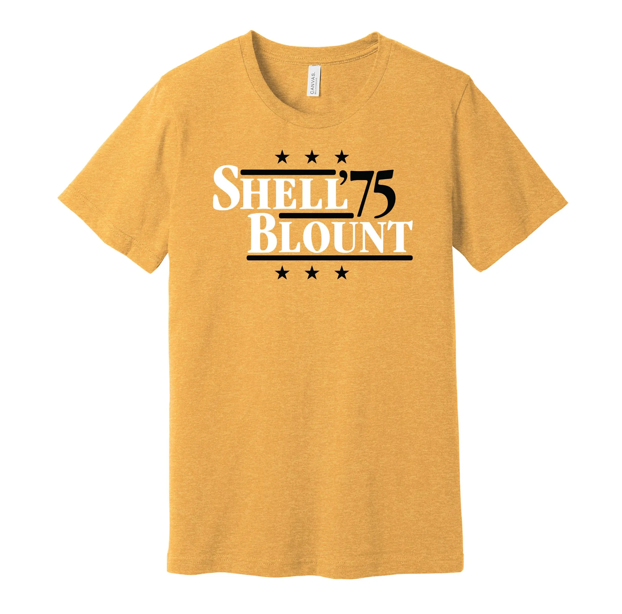 Shell & Blount '75 - Pittsburgh Football Legends Political Campaign Parody T-Shirt - Hyper Than Hype Shirts