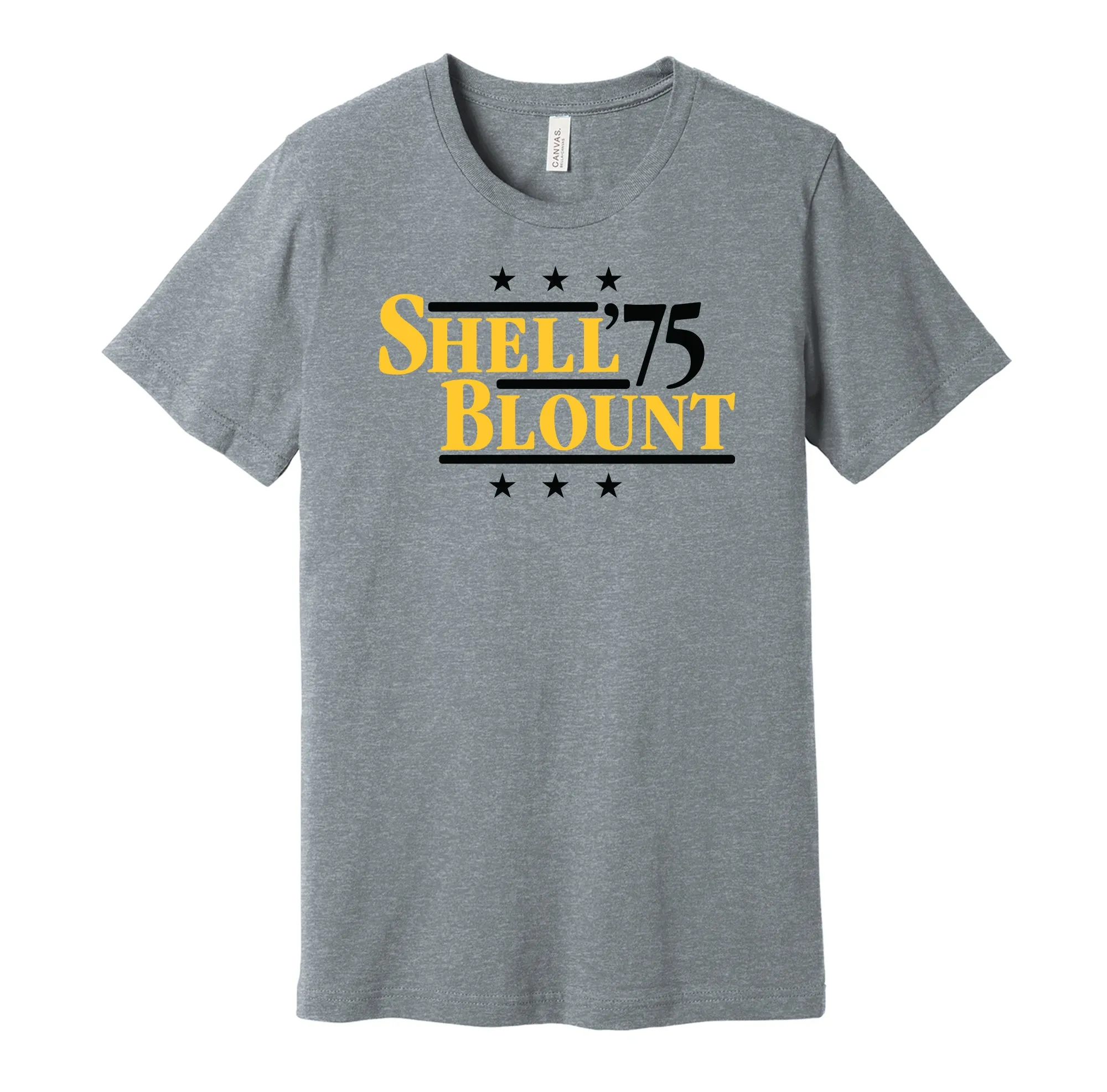 Shell & Blount '75 - Pittsburgh Football Legends Political Campaign Parody T-Shirt - Hyper Than Hype Shirts