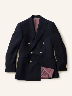 Shelton Hopsack DB Blazer Navy