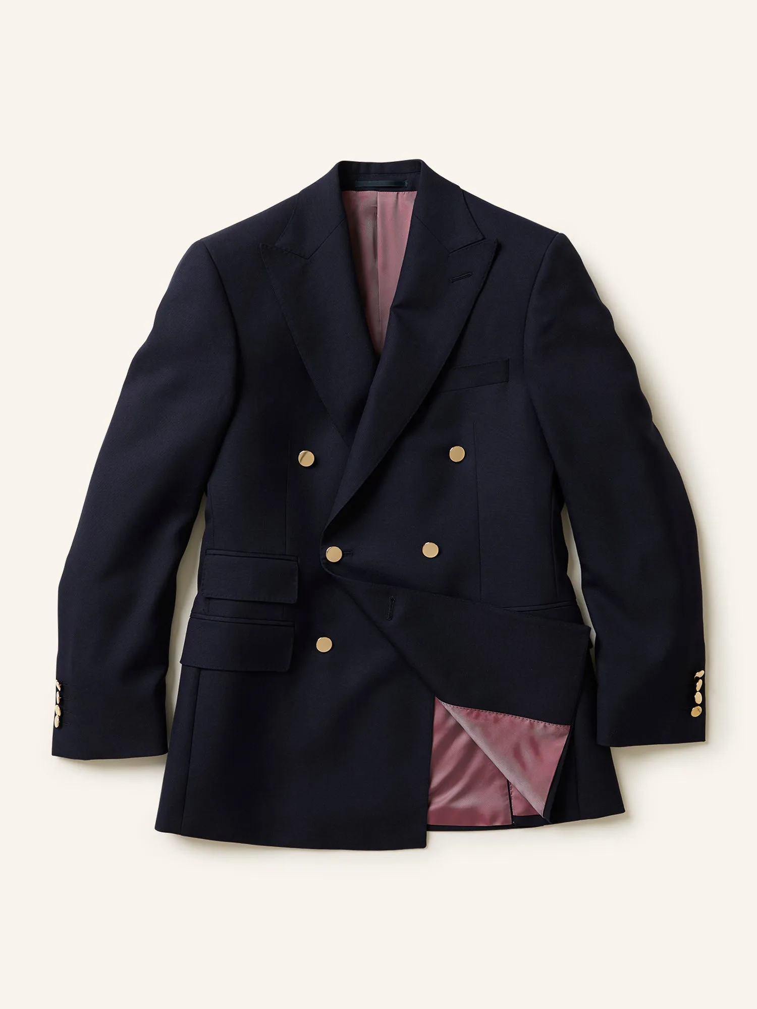 Shelton Hopsack DB Blazer Navy