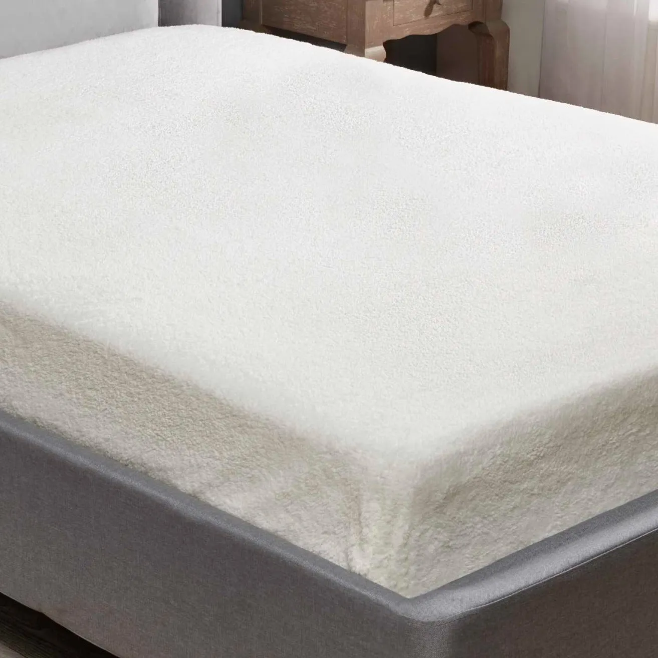 Sherpa Teddy Fleece Fitted Sheet - Cream
