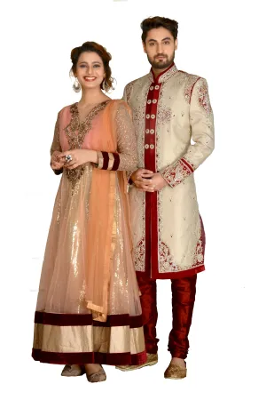 Sherwani (Custom Tailored) - (D.No.-1073)