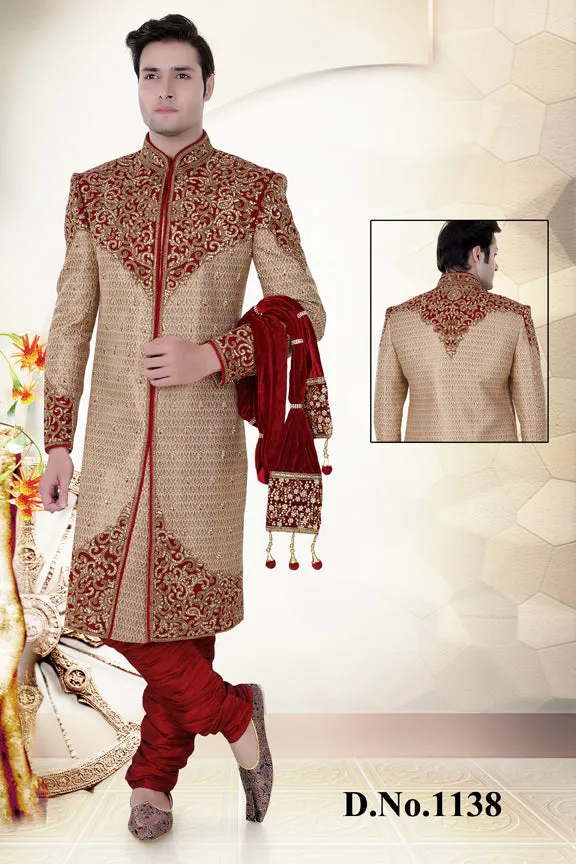 Sherwani (Custom Tailored) - (D.No.-1138)