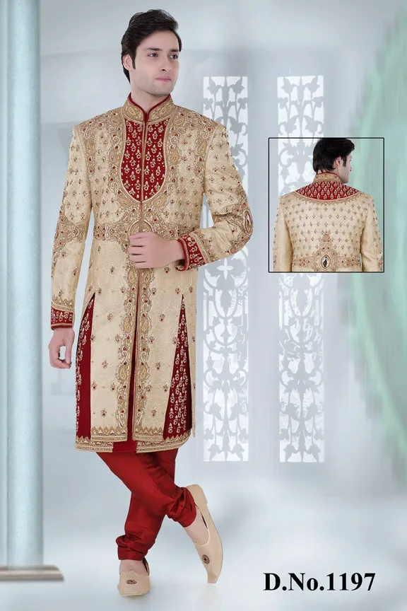 Sherwani (Custom Tailored) - (D.No.-1197)