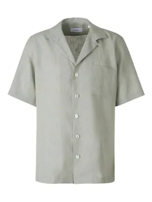 Short-sleeve linen shirt