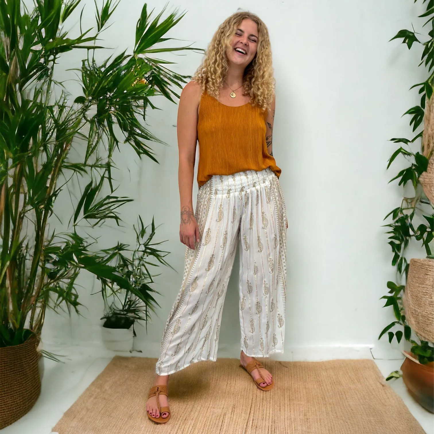 Shukra Pants - White