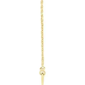 Sideways Heart with Pierced Cross 18" Necklace R42414