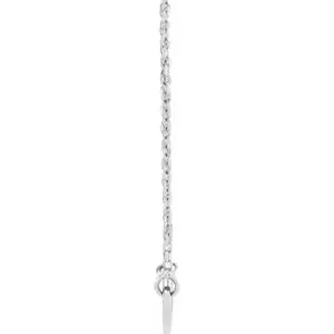 Sideways Heart with Pierced Cross 18" Necklace R42414