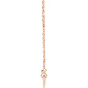 Sideways Heart with Pierced Cross 18" Necklace R42414