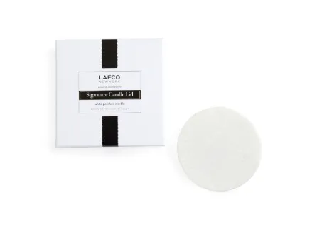 Signature Candle Lid - White Polished Marble