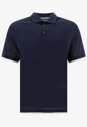 Silk-Blend Polo T-shirt