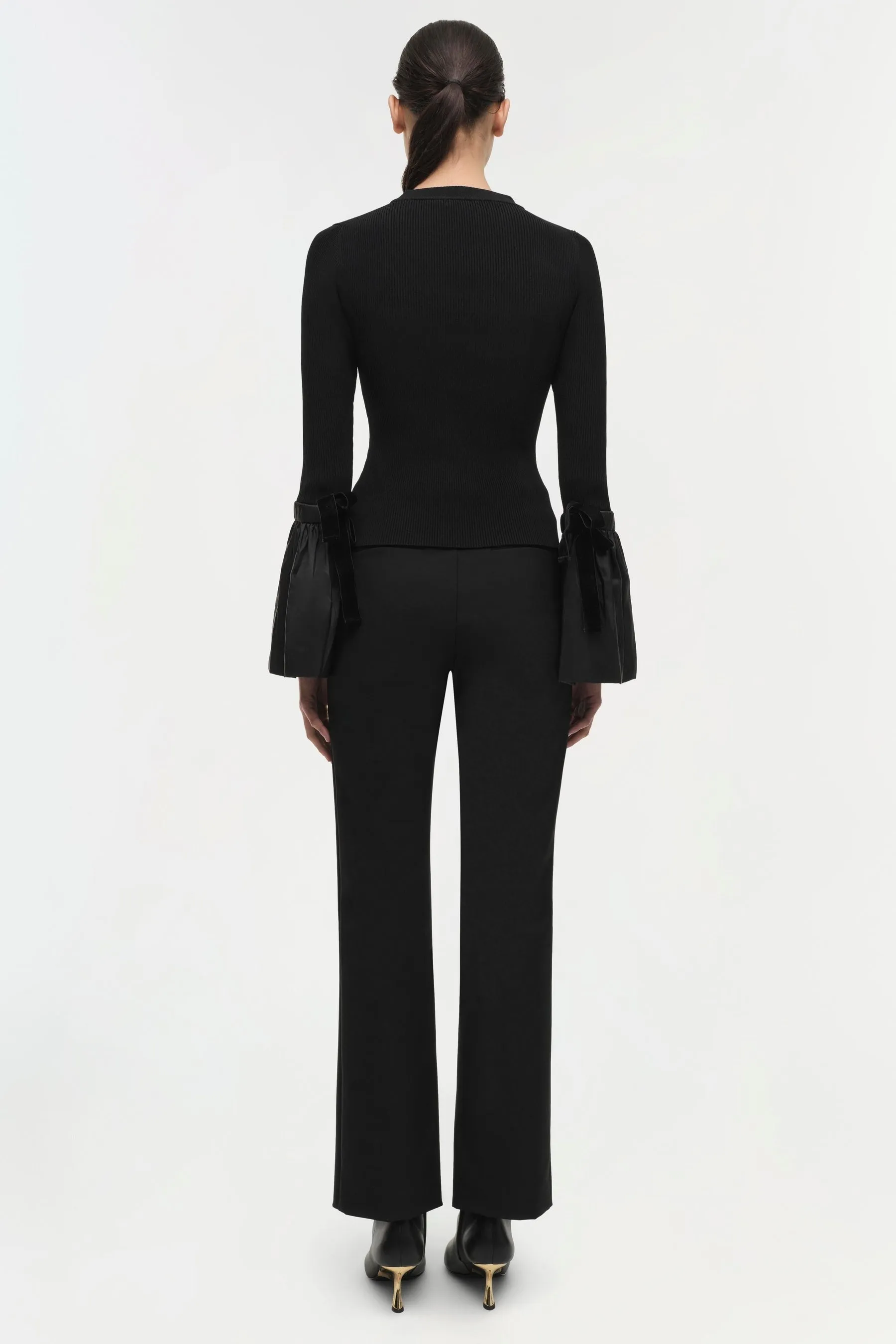Simkhai Agata Long Sleeve Top in Black