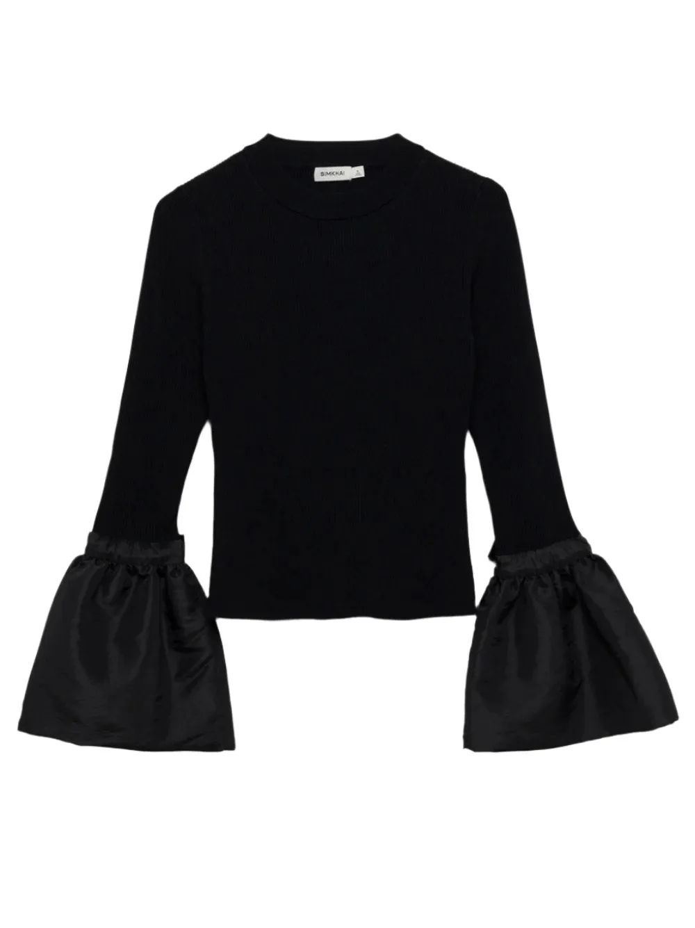 Simkhai Agata Long Sleeve Top in Black
