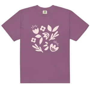 Simple Floral Women's Garment-dyed Heavyweight T-shirt