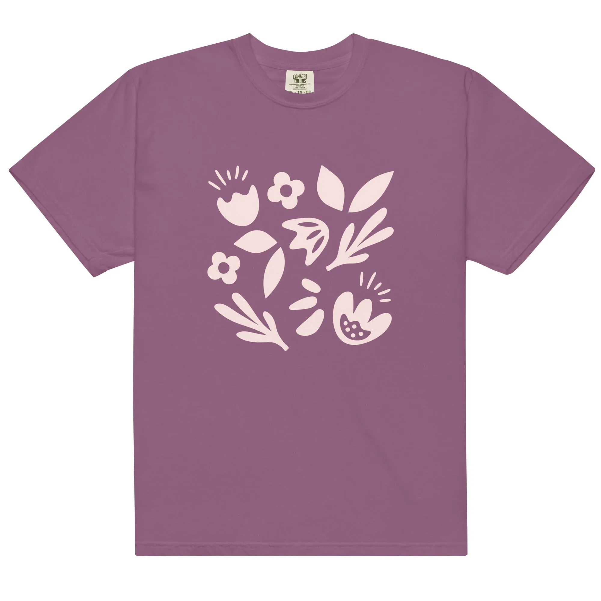 Simple Floral Women's Garment-dyed Heavyweight T-shirt