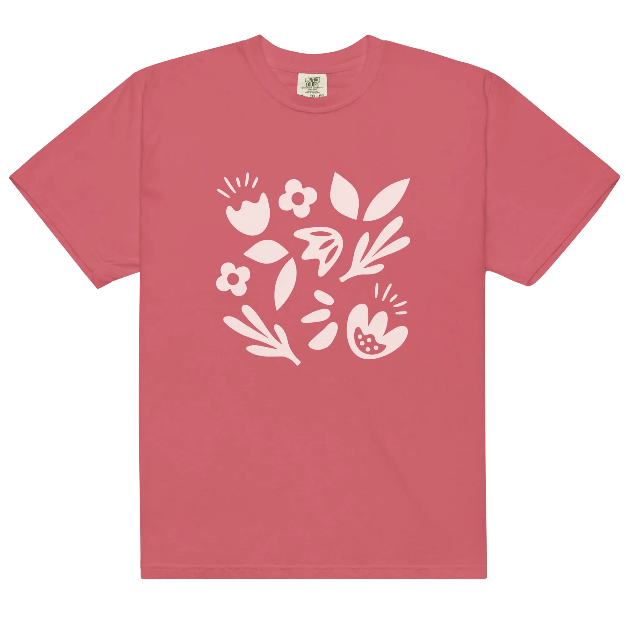 Simple Floral Women's Garment-dyed Heavyweight T-shirt