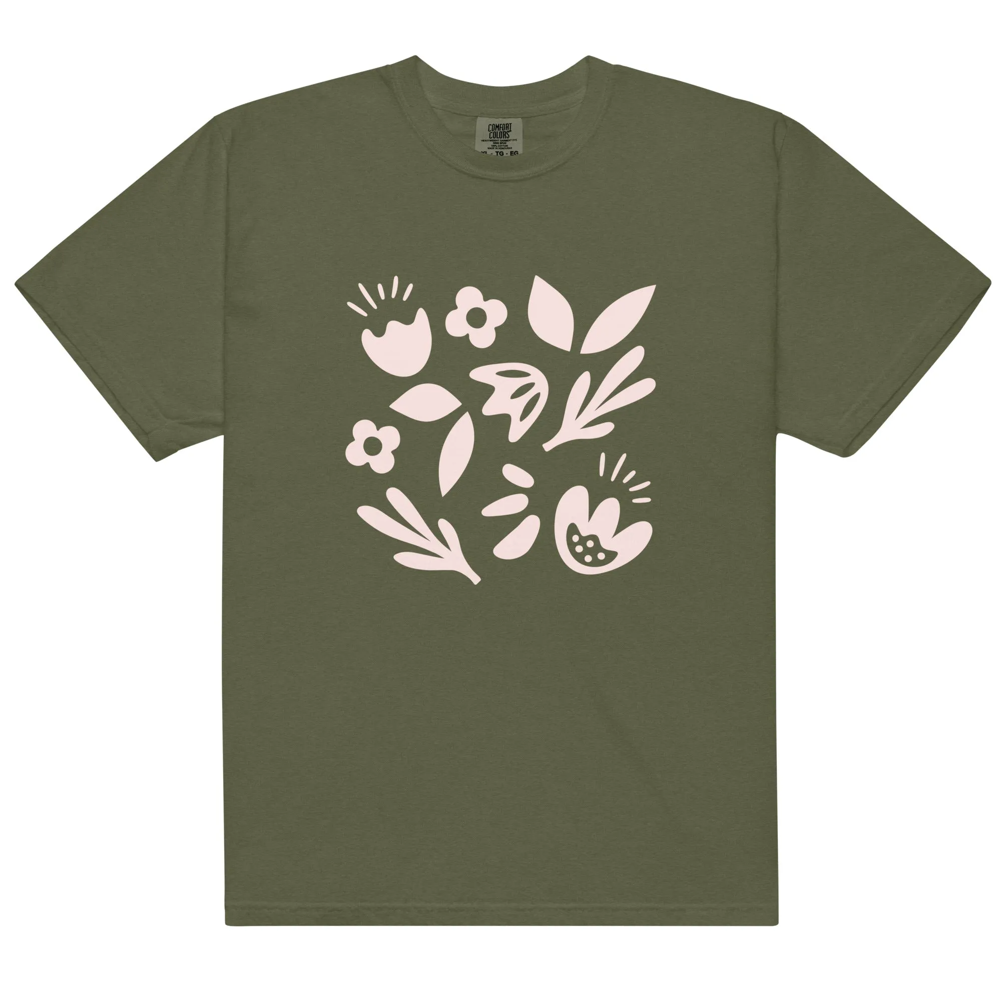 Simple Floral Women's Garment-dyed Heavyweight T-shirt