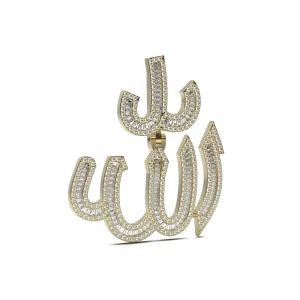 Single Layered Baguette "Allah" Pendant