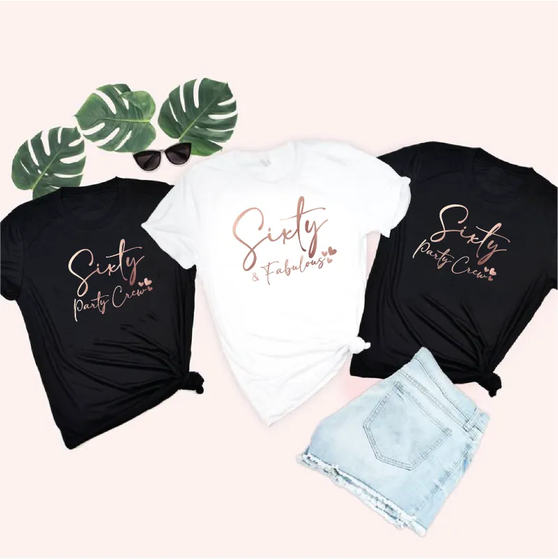 Sixty Party Crew Women's Birthday T-shirt