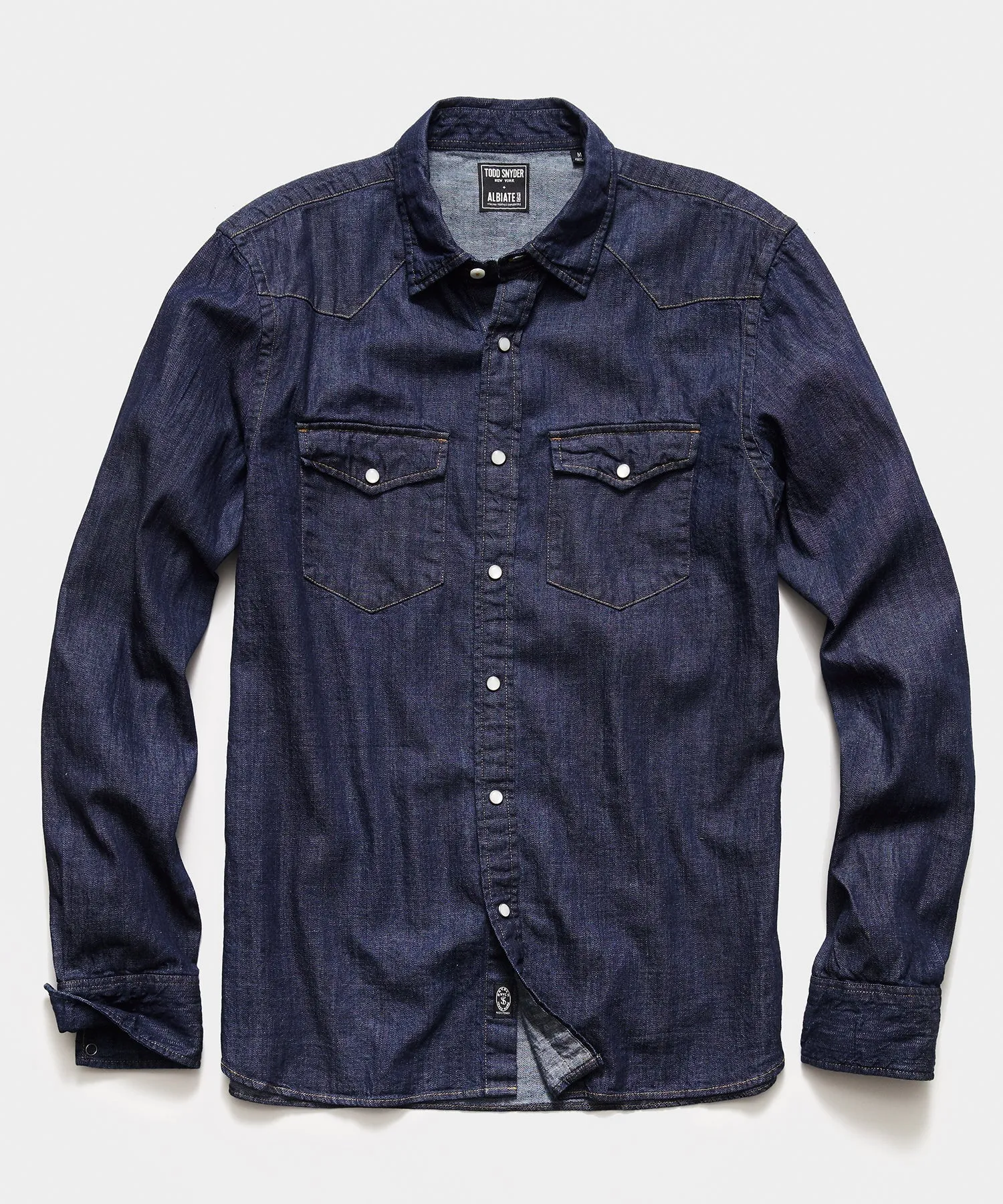 Slim Fit Denim Western Long Sleeve Shirt