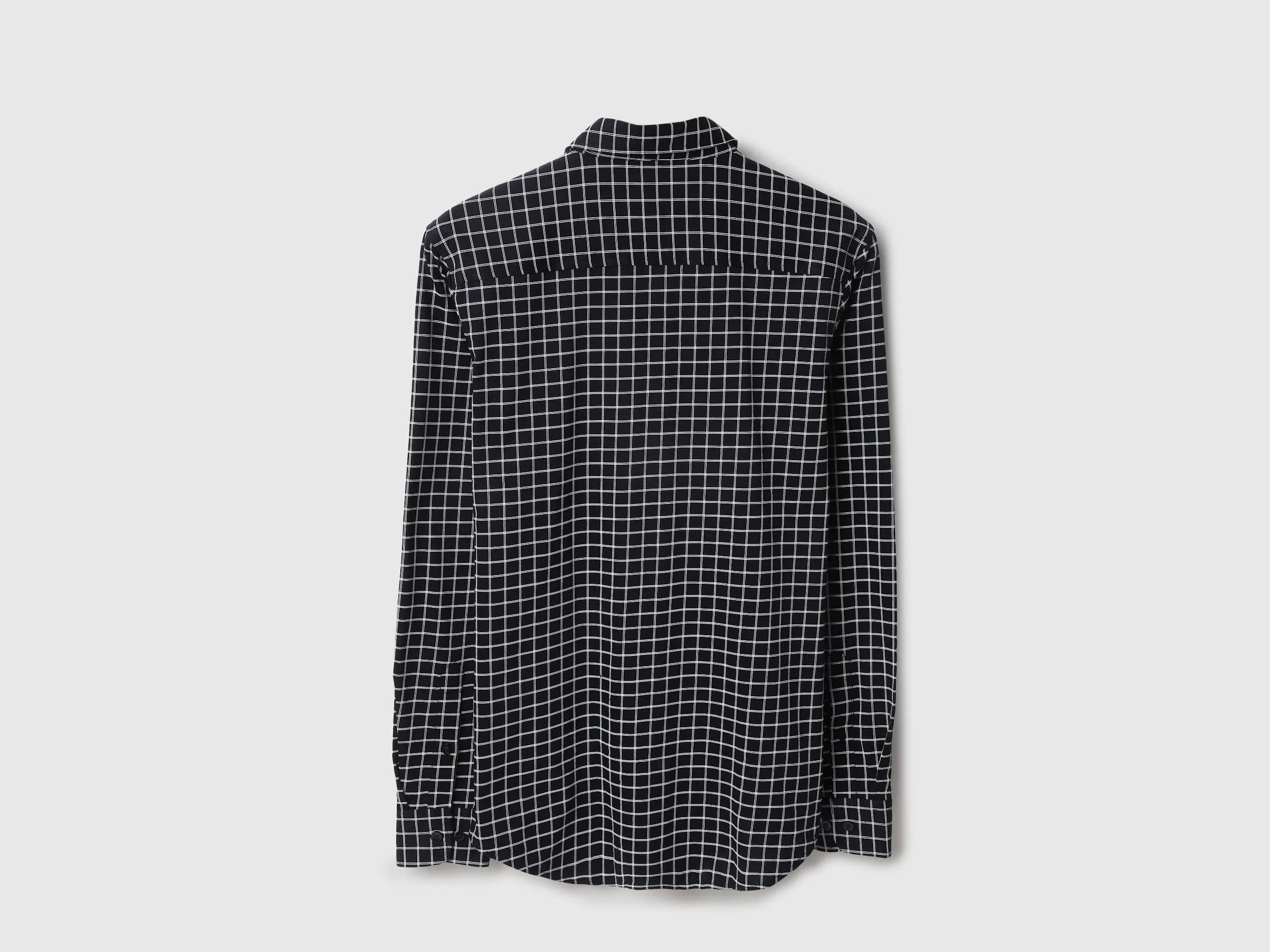Slim Fit Spread Collar Checkered Shirts