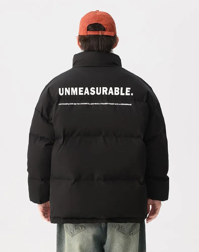 Solid and Stylish Relaxed-Fit Puffer Jacket with Stand-Up Collar