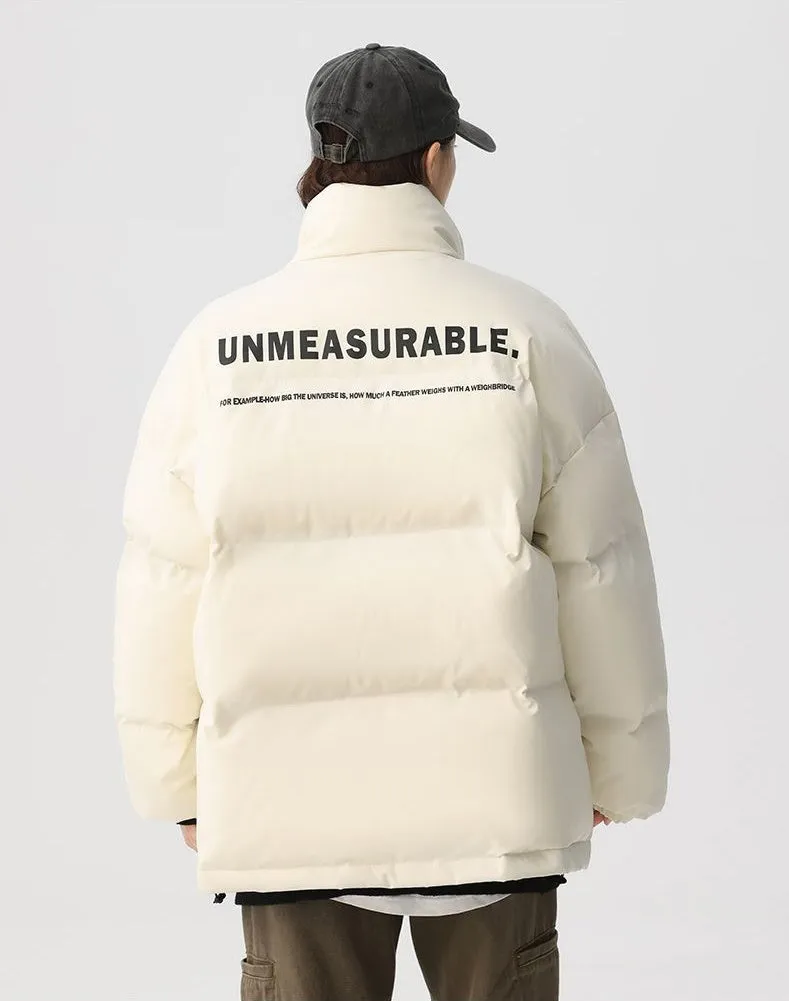 Solid and Stylish Relaxed-Fit Puffer Jacket with Stand-Up Collar