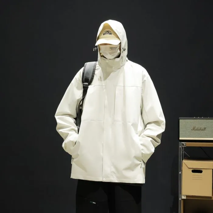 Solid Windproof Raincoat for Outdoor Adventures