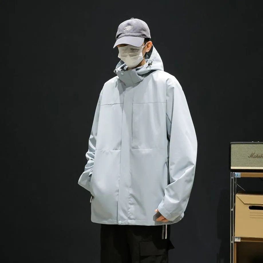 Solid Windproof Raincoat for Outdoor Adventures