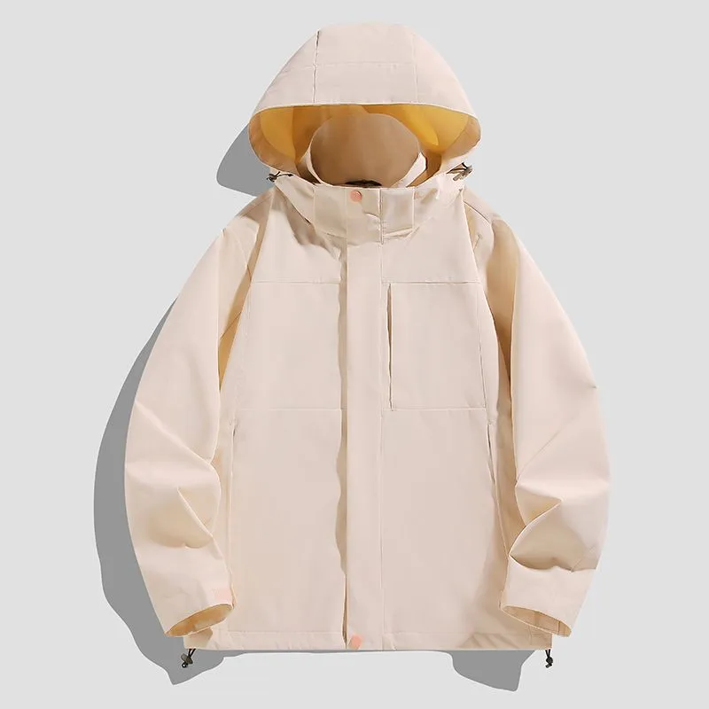 Solid Windproof Raincoat for Outdoor Adventures