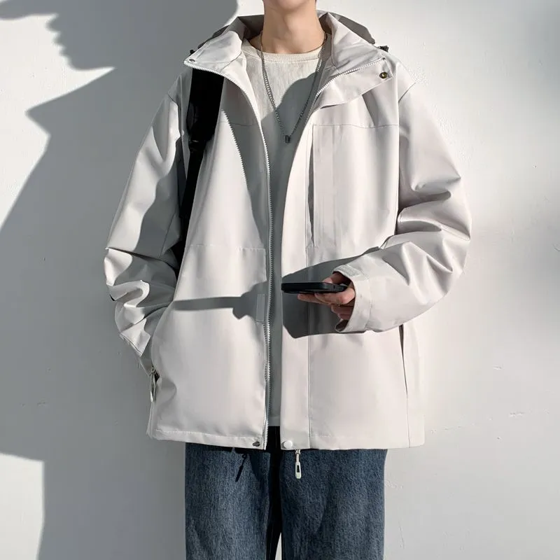 Solid Windproof Raincoat for Outdoor Adventures