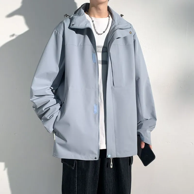 Solid Windproof Raincoat for Outdoor Adventures