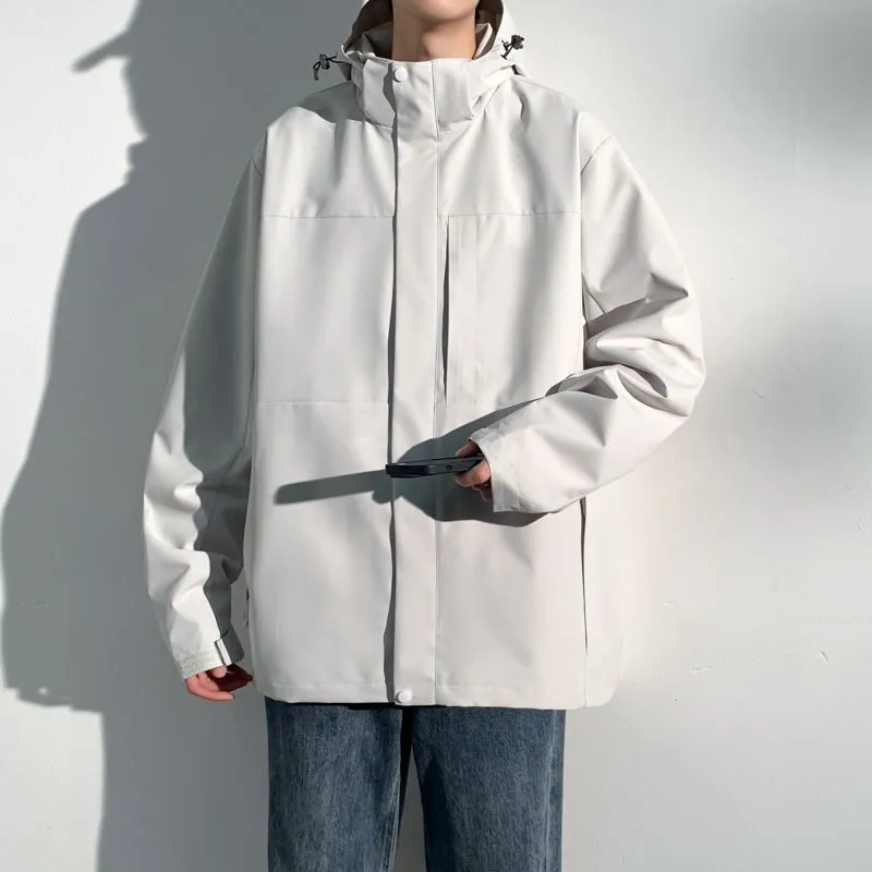 Solid Windproof Raincoat for Outdoor Adventures