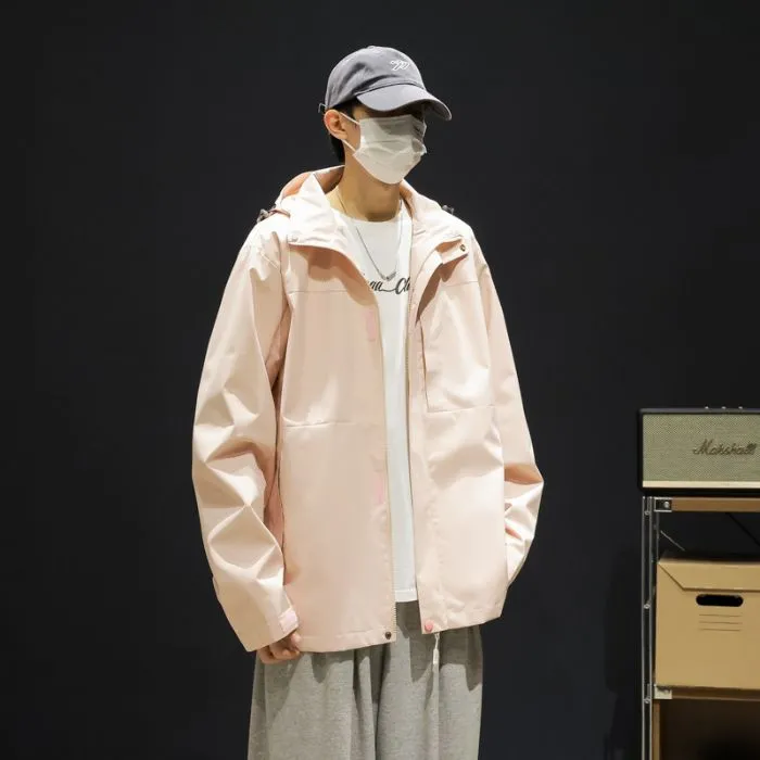 Solid Windproof Raincoat for Outdoor Adventures