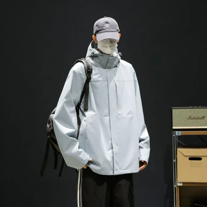 Solid Windproof Raincoat for Outdoor Adventures