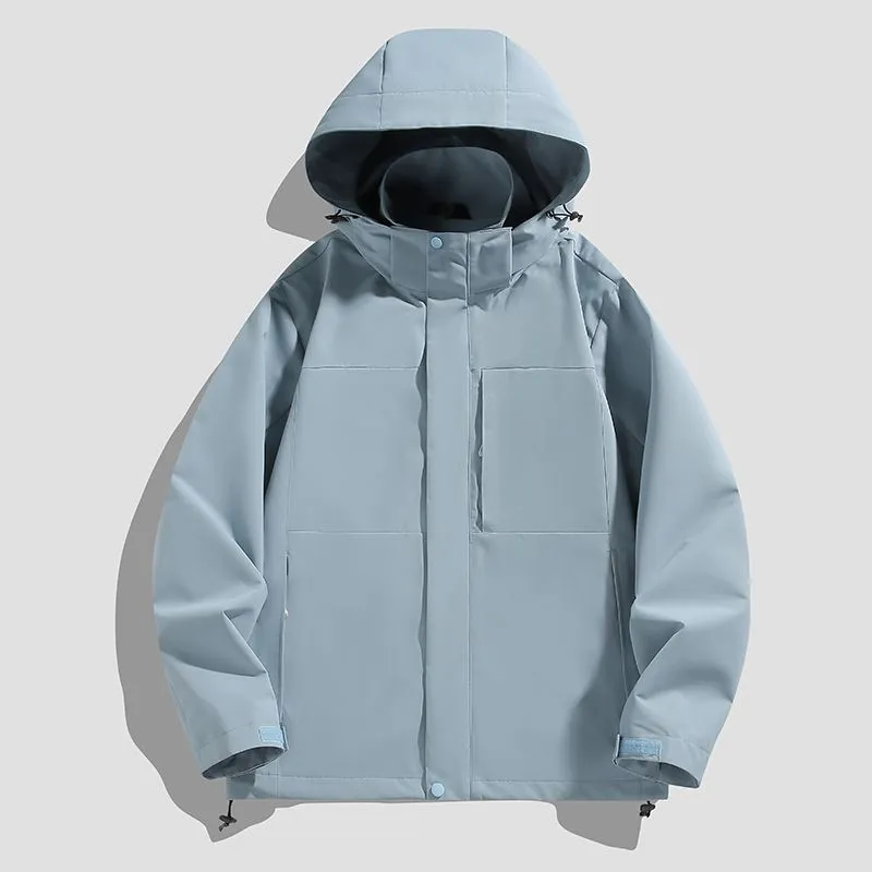 Solid Windproof Raincoat for Outdoor Adventures