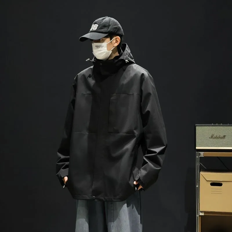 Solid Windproof Raincoat for Outdoor Adventures