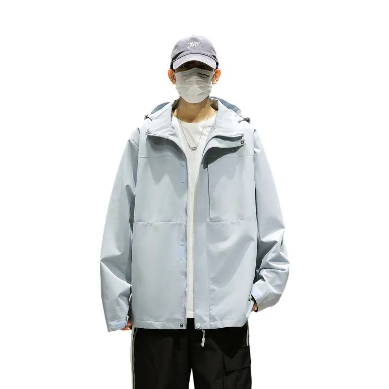 Solid Windproof Raincoat for Outdoor Adventures