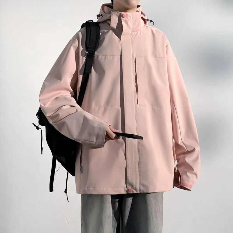 Solid Windproof Raincoat for Outdoor Adventures