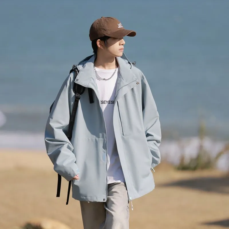 Solid Windproof Raincoat for Outdoor Adventures