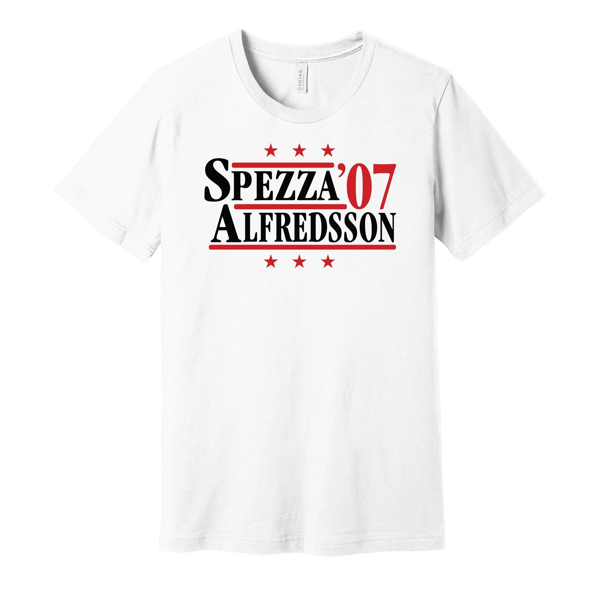 Spezza & Alfredsson '07 - Ottawa Hockey Legends Political Campaign Parody T-Shirt - Hyper Than Hype Shirts