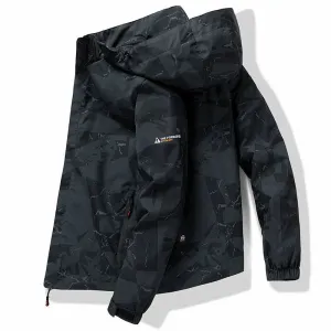 Sporty Daniel Ski Jacket, Waterproof, Zip-Up, Letter Print