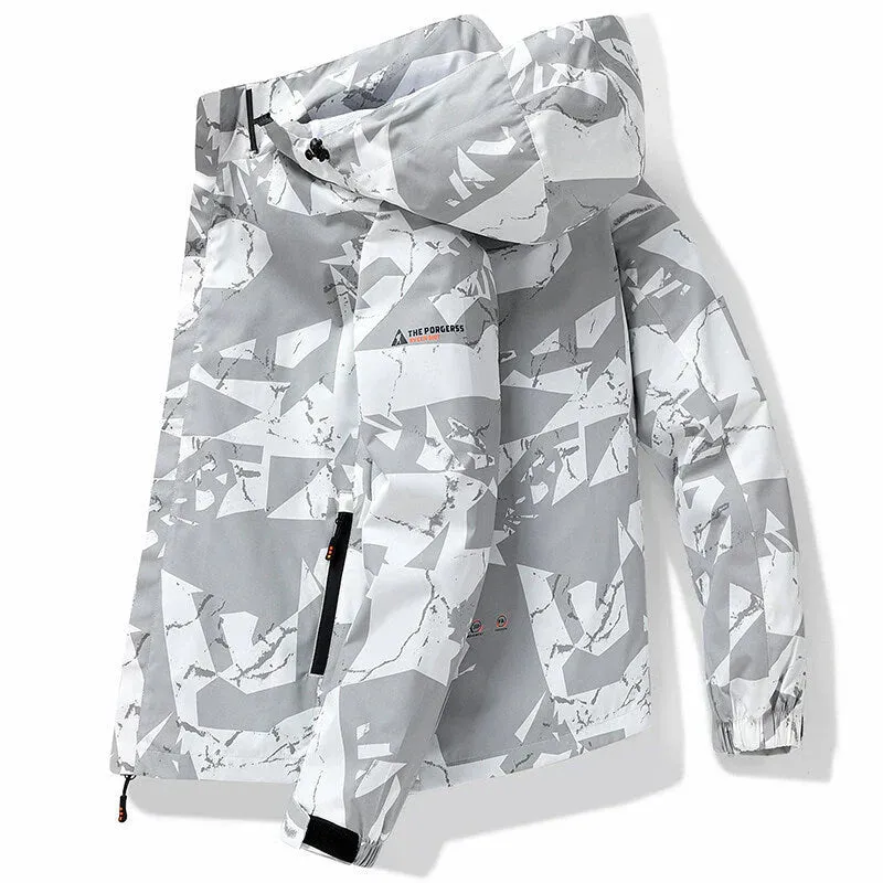 Sporty Daniel Ski Jacket, Waterproof, Zip-Up, Letter Print