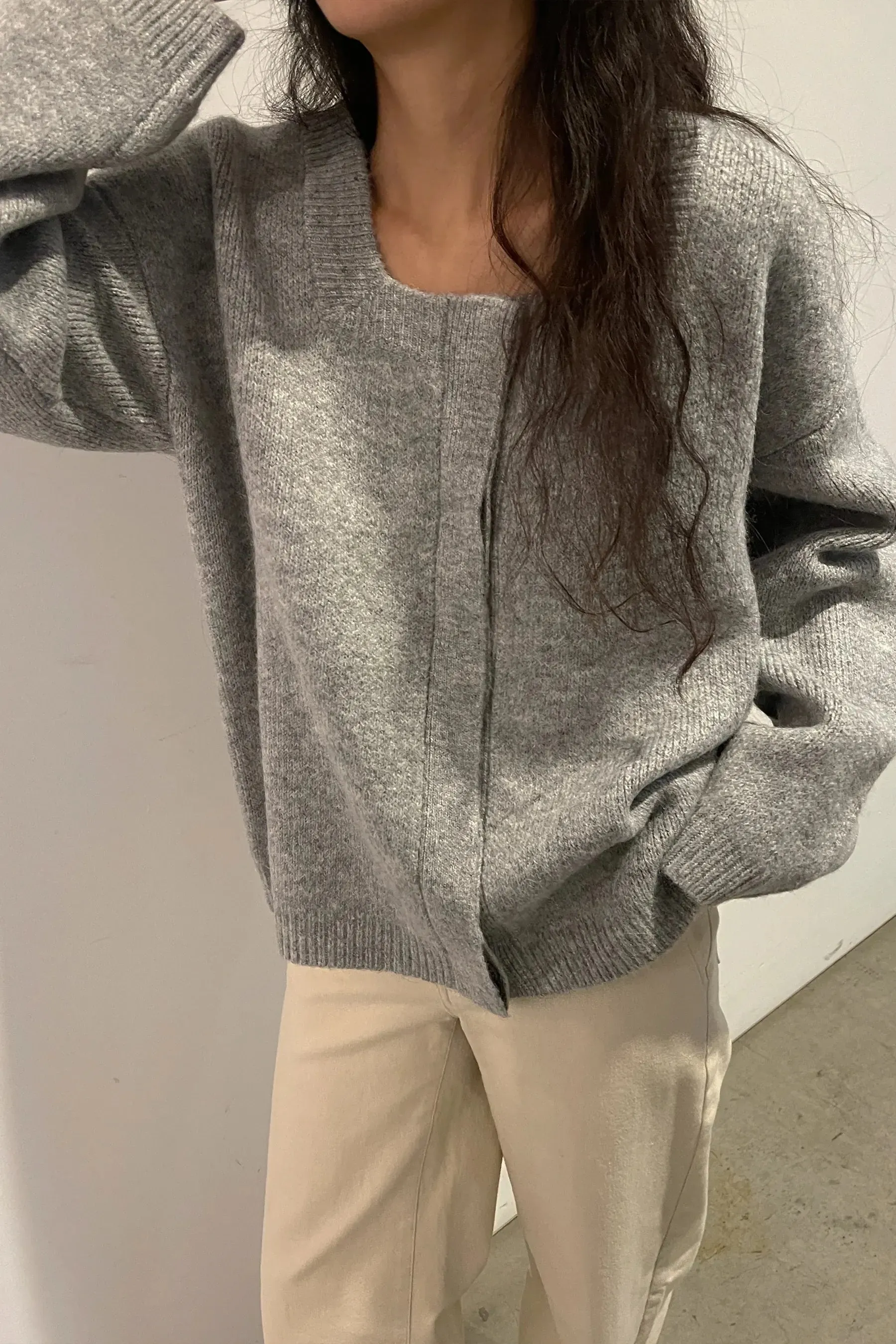 Square Neck Cardigan