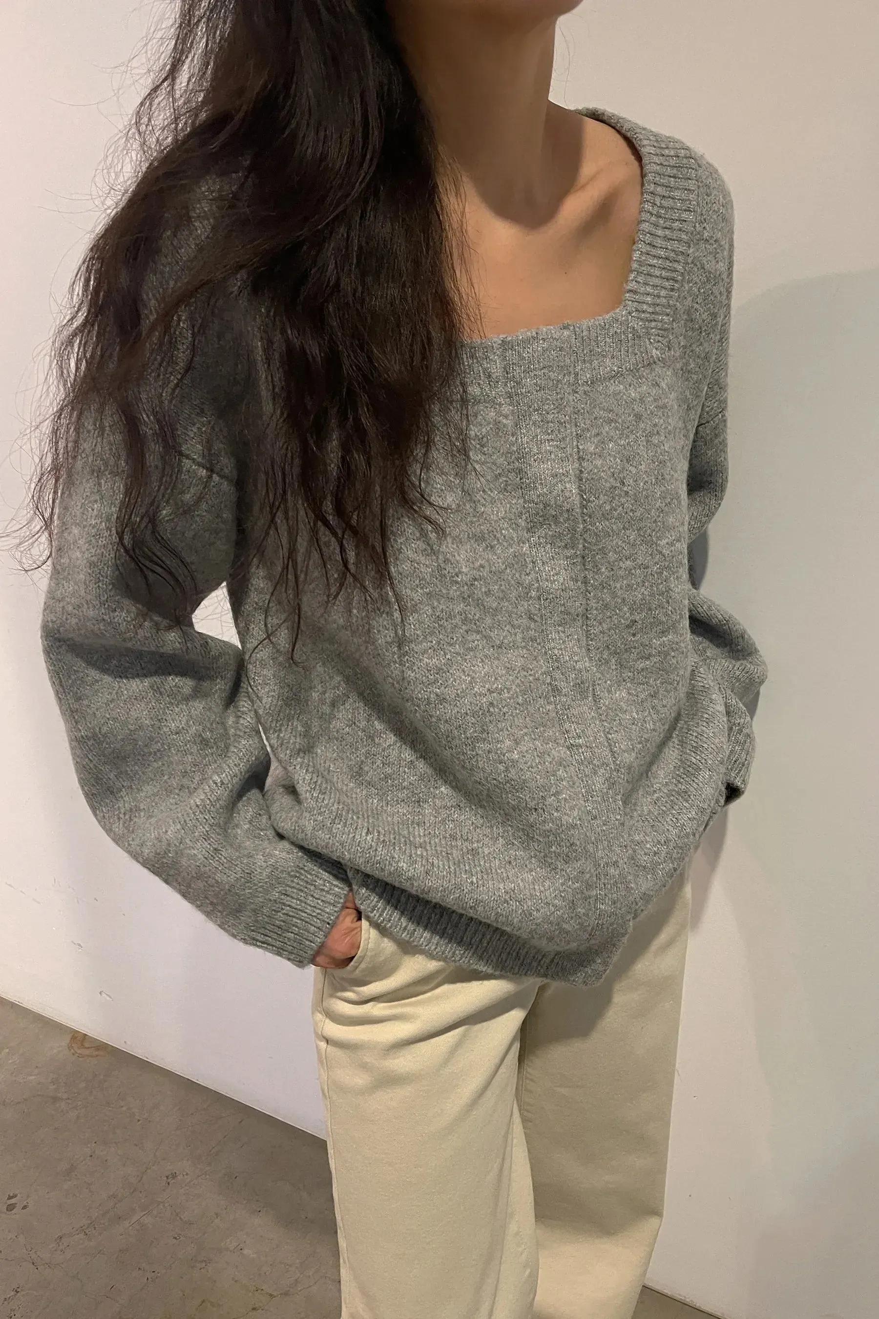 Square Neck Cardigan